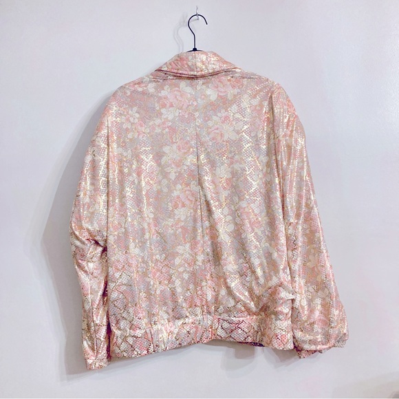 Vintage Pink & Gold Puffer Jacket Med/Lrg - Picture 5 of 11